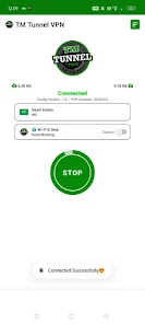Кнопка подключения в Рабочий VPN для TMCELL и Туркментелеком