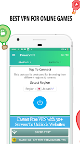 Интерфейс подключения Power VPN в один клик для обхода блокировок в Ашхабаде