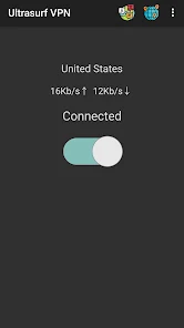 Кнопка подключения Ultrasurf VPN для быстрого доступа к YouTube и соцсетям в ТМ